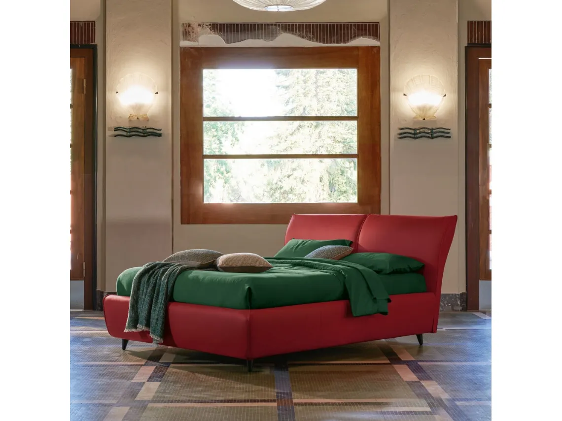 Letto Edward in pelle di Dorelan Letti