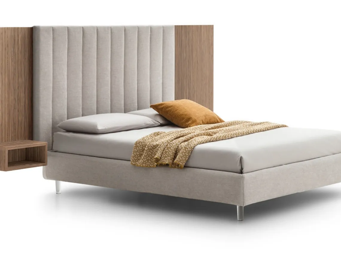 Letto Tile in tessuto imbottito di Le Comfort